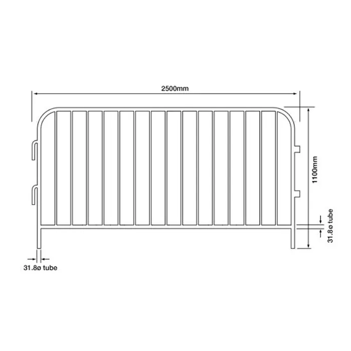 Panel Portátil De Valla 2.1x2.5m Valla Temporal Paneles De Seguridad