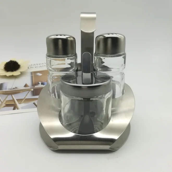 China Hot Sale Crystal beautiful Acrylic spice rack with 6 spice bottle