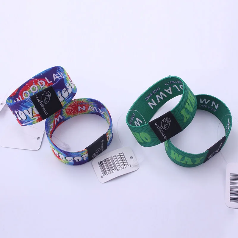 promozionali personalizzati tessuto braccialetti elastici