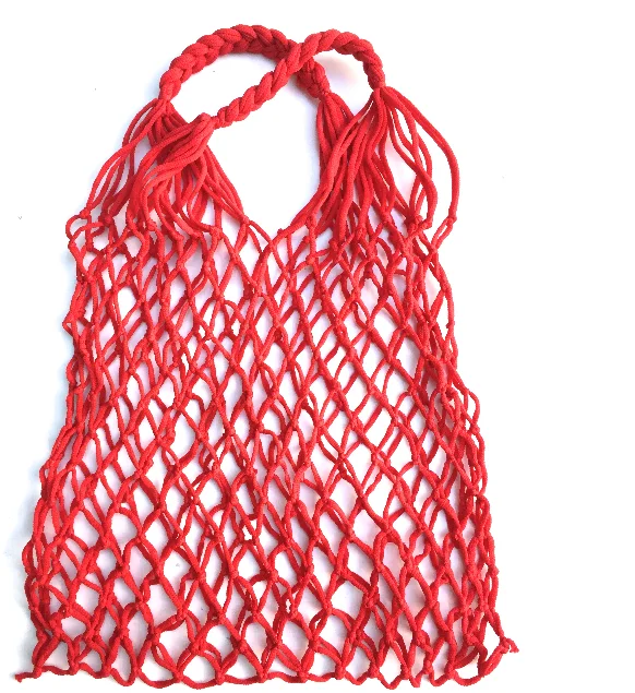 Reusable Organic Cotton Mesh Shopping Bag 100 Cotton Net Shopping Bag