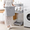 Factory price rectangular collapsible plastic laundry basket