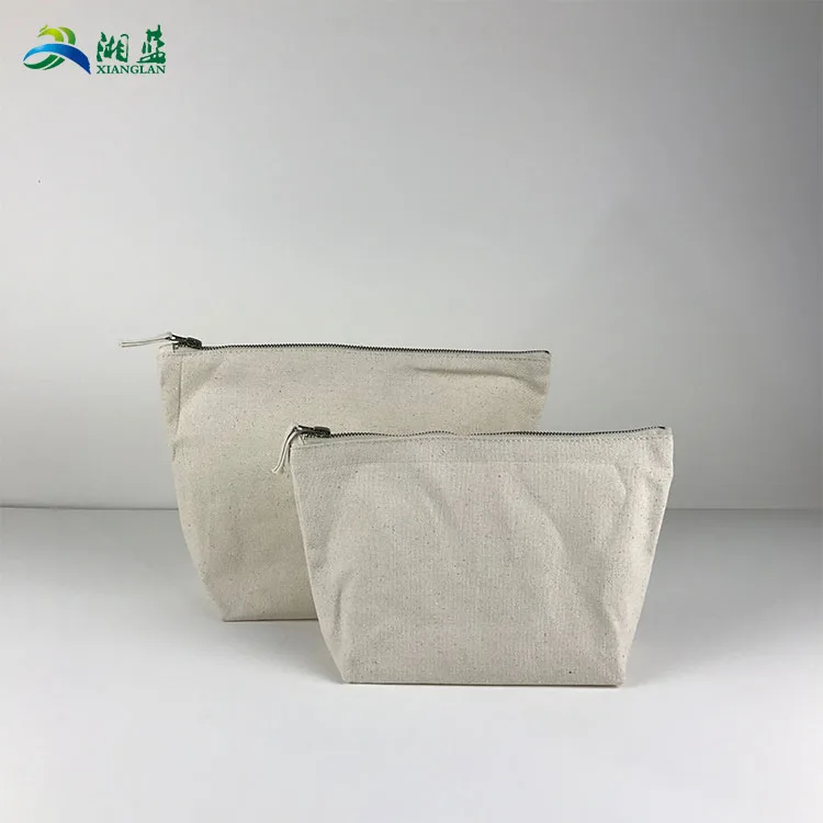 High Quality Durable 16oz Canvas Cosmetic Makeup Pouch Bags Wholesale
