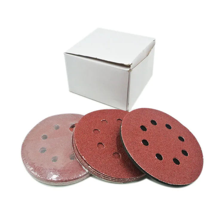 Satc 5 Inch 8 Holes Sander Disc,125mm Hook And Loop 40/ 60/ 80/120/180/240/320/400/600 Grit