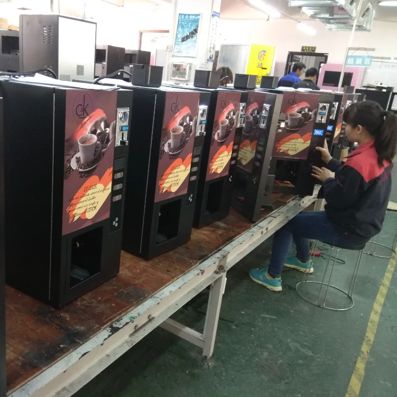 Coin Operated Coffee Hot Chocolate Vending Machine Tea Coffee Vending