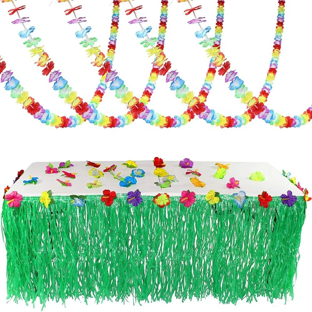 Hibiscus Foil String Decorations Summer Luau Hawaiian Birthday Party Supplies