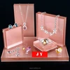 commercial funky pmma plexiglass rose red jewelry ring necklace display stand pink acrylic diamond ring display holder