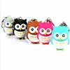 Newfangled ABS owl cartoon lovely animal torch with key chain for decoration