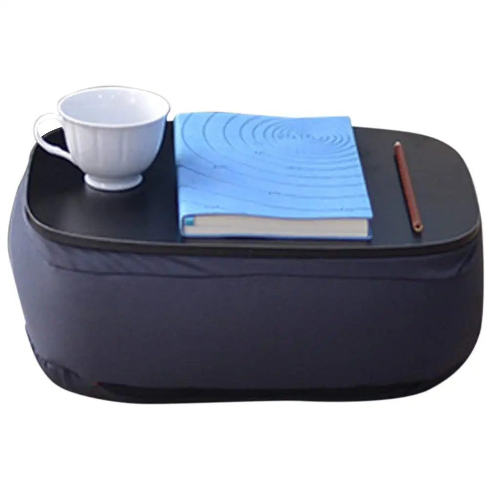 Ozzptuu Modern Simple Lap Desk Portable Hand Pillow Cushion Lapdesks Laptop Board for Car Work Bed Travel Study Use (Dark Gray)