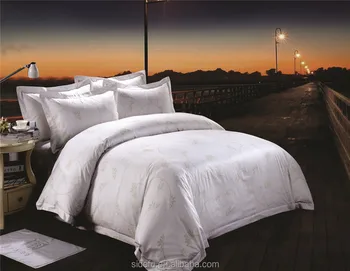 High Quality 100 Cotton Queen Comforter Set Hotel White Bedding