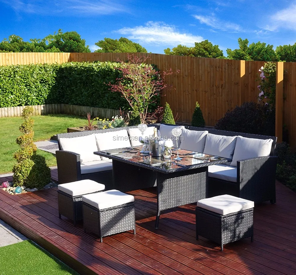 
outdoor wicker sofa set for garden use 