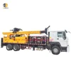 6x4 Truck mounted 600m hydraulic borehole drilling rig for big diameter water well drilling with DTH and Mud drilling