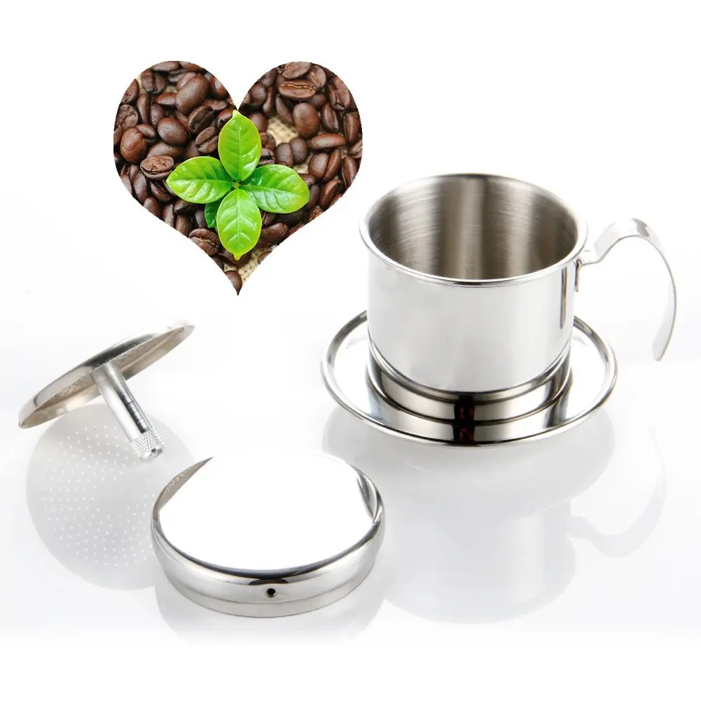 Get Quotations YUL Coffee Maker Pot Stainless Steel Vietnamese Drip Filter Single Cup Get Quotations YUL Coffee Maker Pot Stainless Steel Vietnamese Drip Filter Single Cup