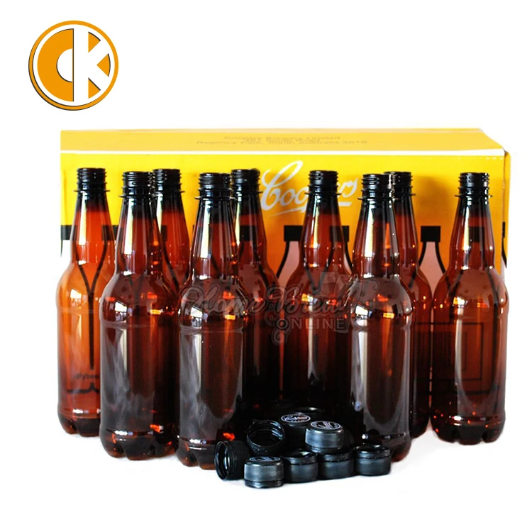 Hot Sale Factory Supply 1l 1000ml Amber Empty Beer Bottles Plastic Pet
