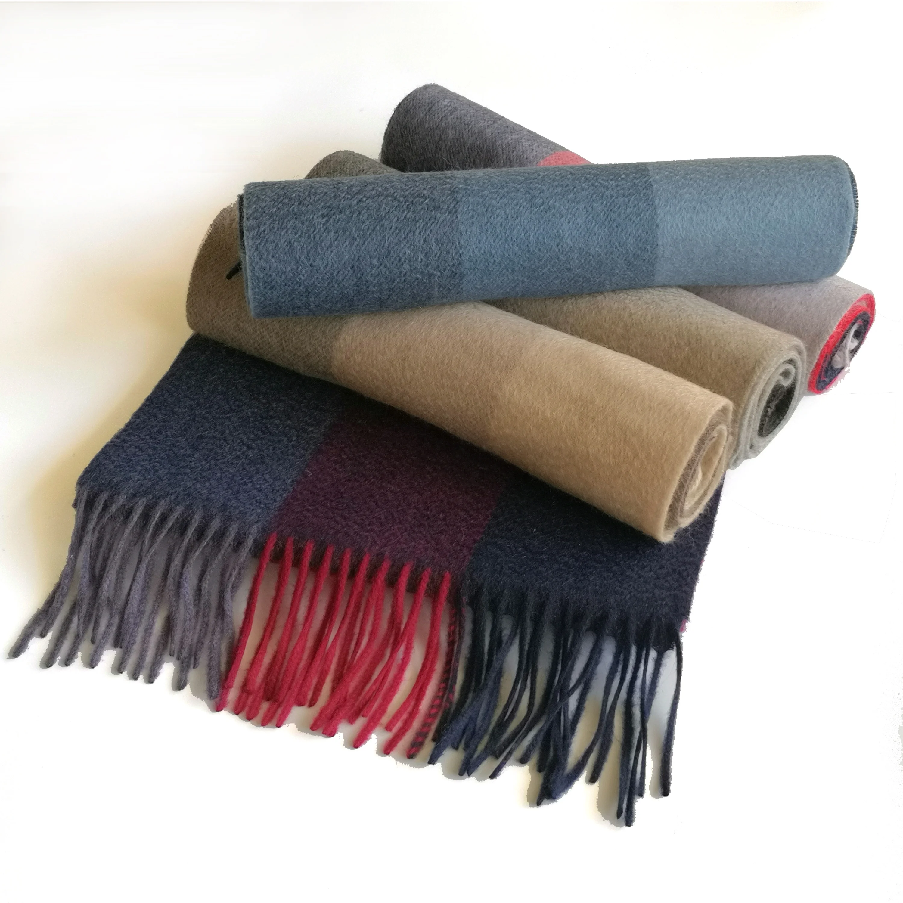 Wholesale Winter Inner Mongolian Check Custom Mens Scottish Cashmere