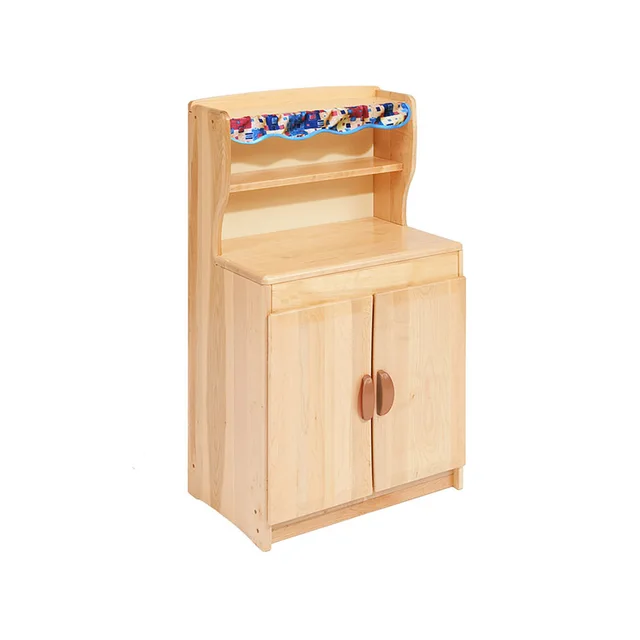 role play kitchen cupboard wooden kids toys cupboards