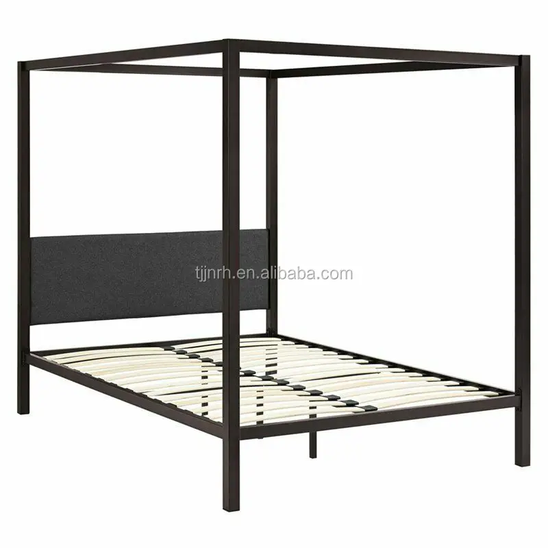 New Style Queen Metal Canopy Bed In Black Bed Frame Metal Bedroom Furniture Buy Metal Canopy Bed Canopy Hammock Bed Bed Frame Metal Product On Alibaba Com