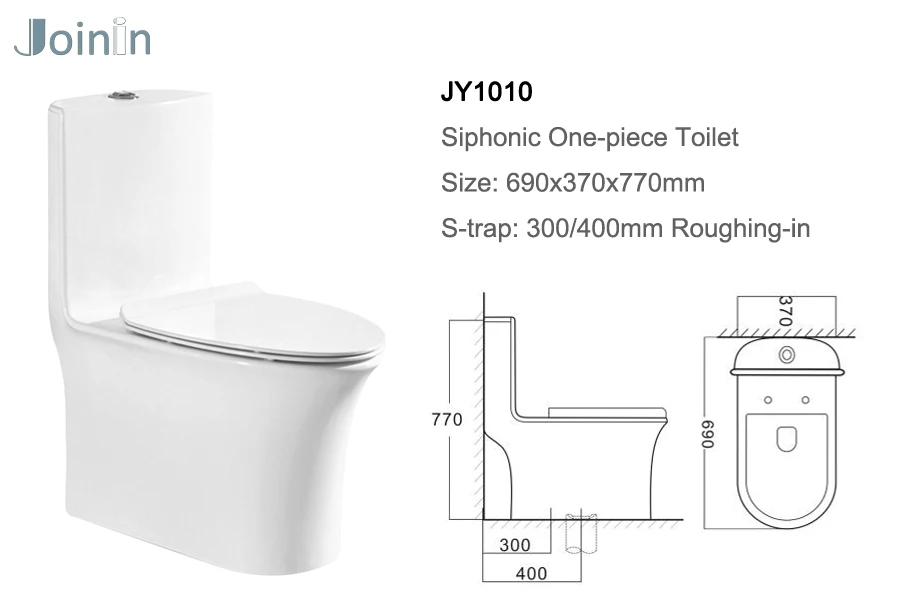 JOININ chaozhou Modern design sanitary ware Ceramic one Piece WC Toilet JY1010