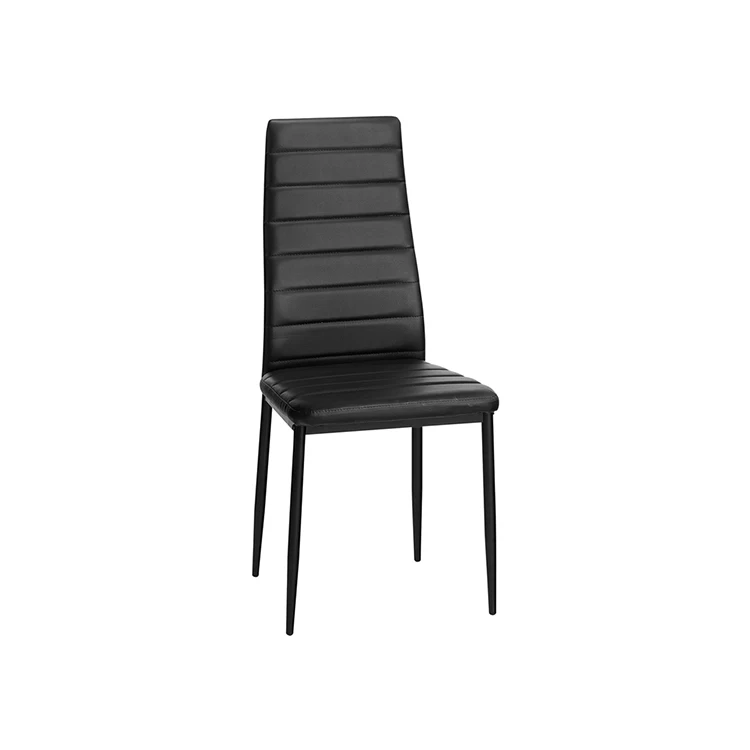 Factory Price Popular Chair Black Leather Dining Chair