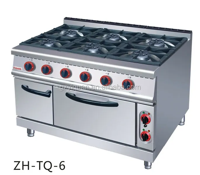 Commercial 4 burner gas stove with oven/kitchen gas burner/Gas Range