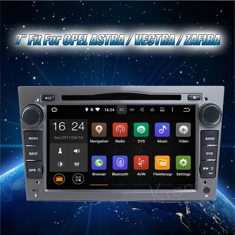 Krando Android 7181 7 Car Radio With Gps For Opel Astravectrazafira Multimedia Player 4727