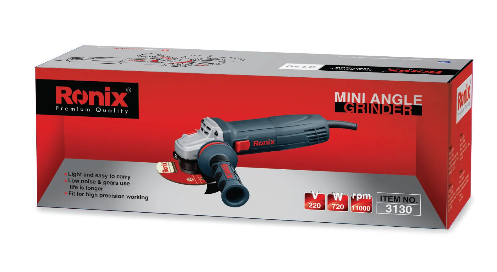 Ronix Portable Grinder 115m 720w Mini Angle Grinder Electric Hand