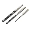 Carbon Steel Quick Change Hex Shank Double Flute Wood Brad Point Drill Bit For Wood Precision Drilling