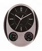 Quartz temperature humidity wall clock