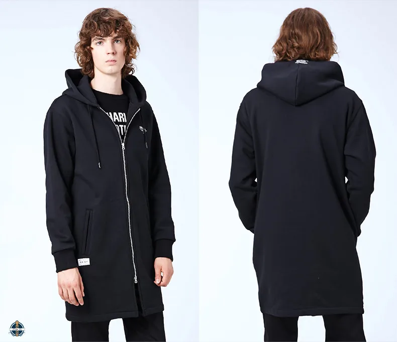 long hoodie zip