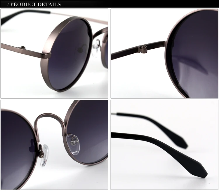 Wholesale Good Quality Alloy Round Retro Women Sunglasses With