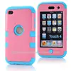 fashion silicone and pc material custom cases for ipod for touch 4