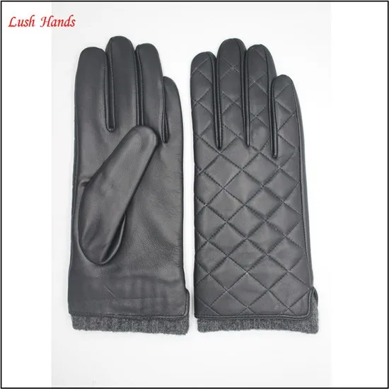 wholesal leather gloves importers for lady black