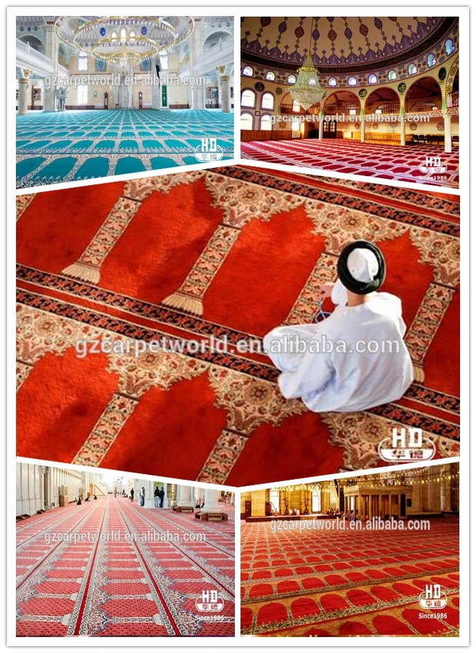 High Quality Wilton Design Prayer Room Used Masjid Mosque Prayer Carpet