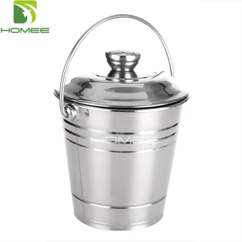 steel bucket with lid