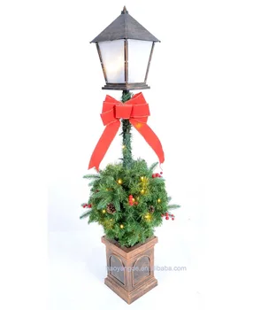 4ft Lamp Post Outdoor Artificial Pe Pvc Mix Led Lights Christmas