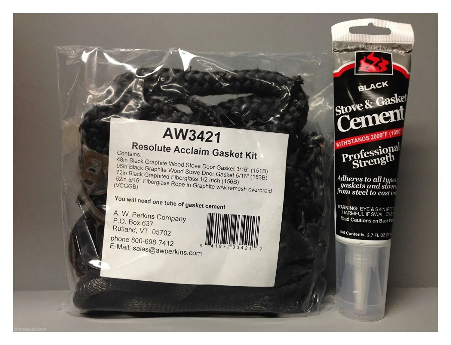 3421 Resolute Acclaim Stove Gasket Kit & Cement Vermont Castings VC000-3421 Best Selling Item