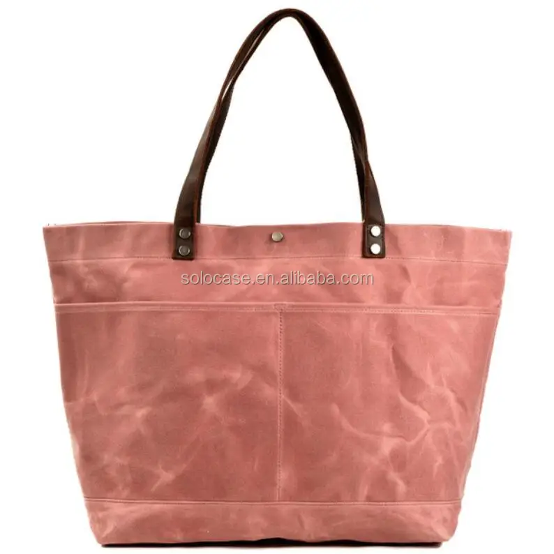 Dirt Resistant Waxed Canvas Shoulder Tote Bag