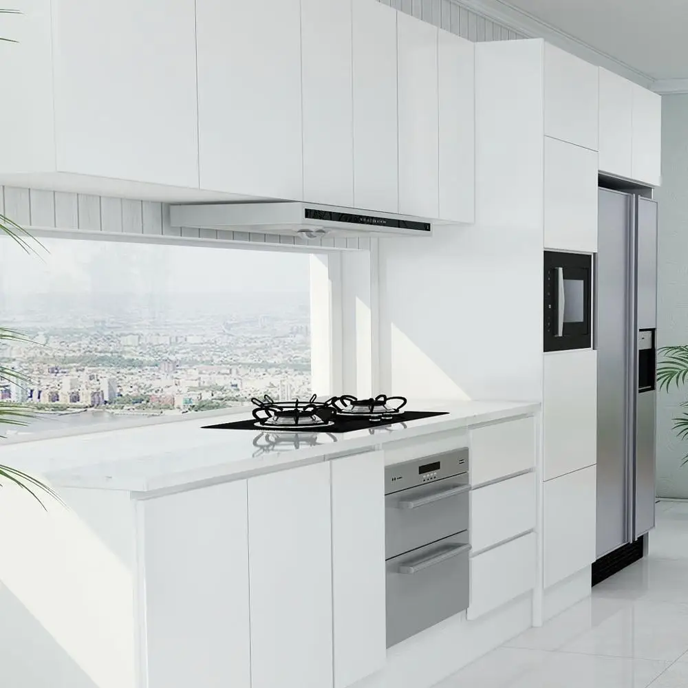 Venta al por mayor cocina alacenas blancas-Compre online los mejores