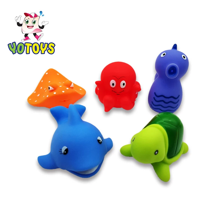 Ecofriendly Pvc Rubber Duck Fish Plastic Sea Animal Toys Water Shower