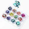 New arrival 12 Colors/Box Shell Crushed Stones Gravel Flakes 3D Beauty Colorful Nail Art Shell Paillette