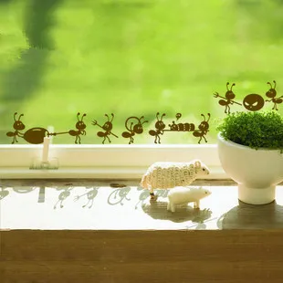 P2054 Furnishings wall stickers cartoon decoration glass stickers free shipping ant on Mirror Window Stickers Home