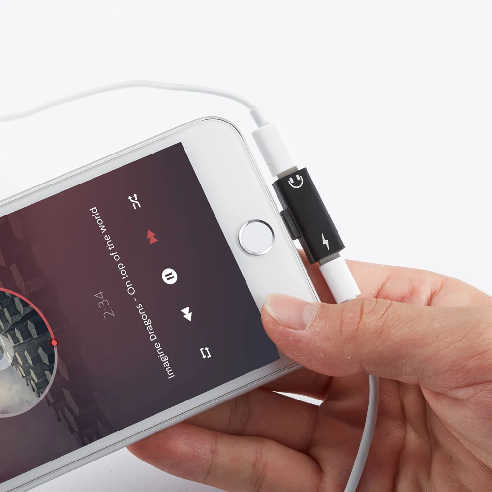 For Iphone 7 Headphone Audio Jack Splitter 2 In 1 Adapter Buy
