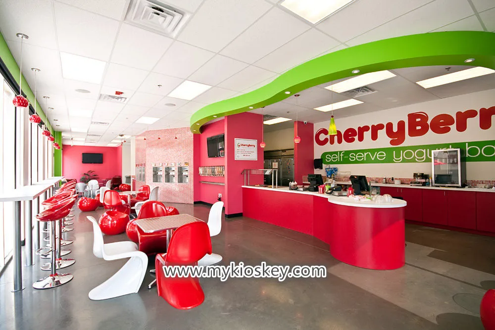 Wholesale Frozen Yogurt Shop Topping Bar Frozen Yogurt Display Counter