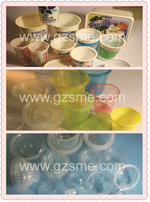 Automatic plastic cup thermoforming machine