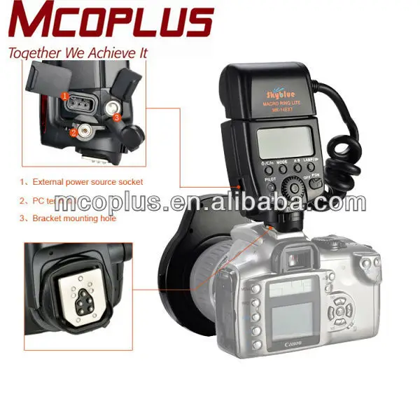 Mcoplus Meike MK-14EXT Macro TTL ring flash for CANON E-TTL with LED AF assist lamp 650D 600D 550D