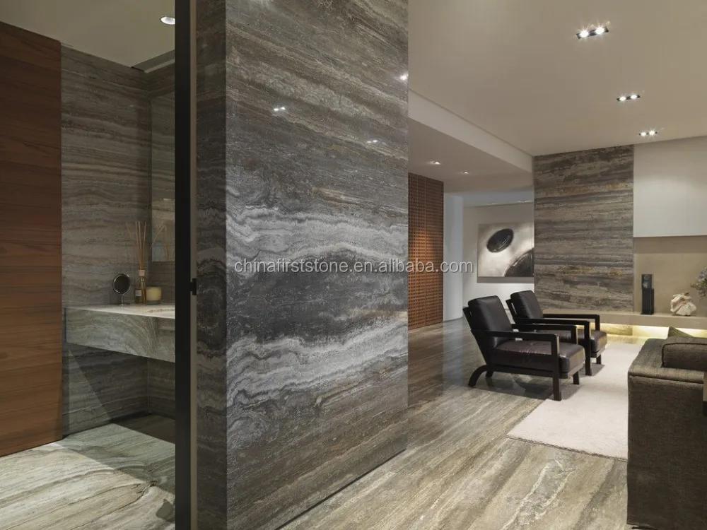 Silver Travertine Imported Italian Natural Grey Marble Tile