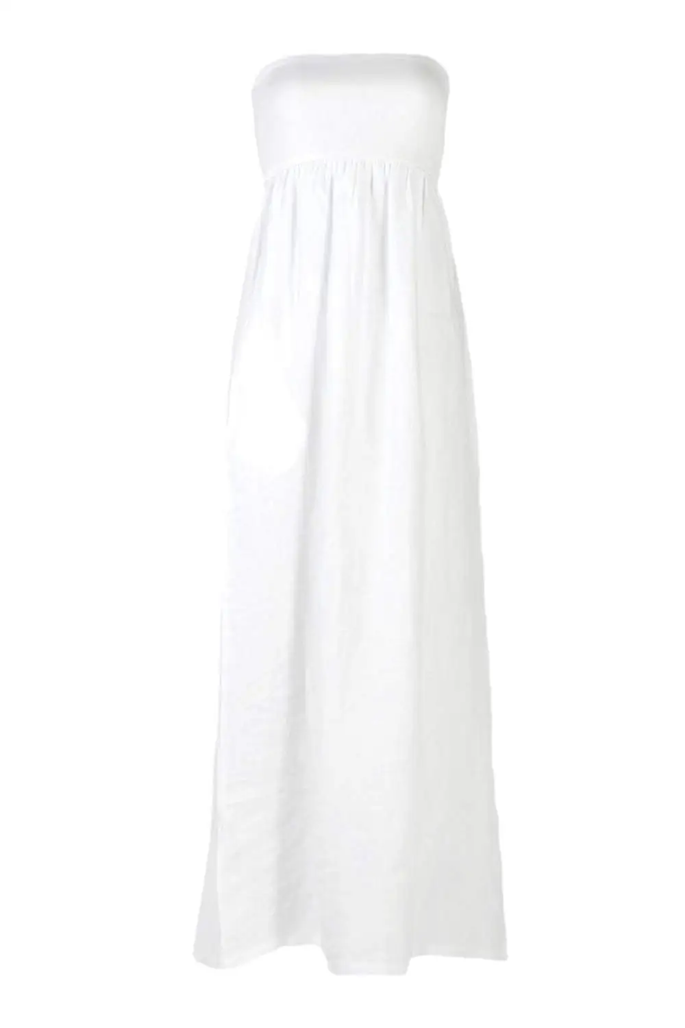 white tube maxi dress