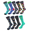 Wholesale Fashion Mens Dress Cotton Calcetines Hot Air Balloon Paper Crane Star Print Cotton Cute Mens Happy Socks