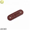 Branded logo synthetic Pu label small cheap shoes sewing leather patch
