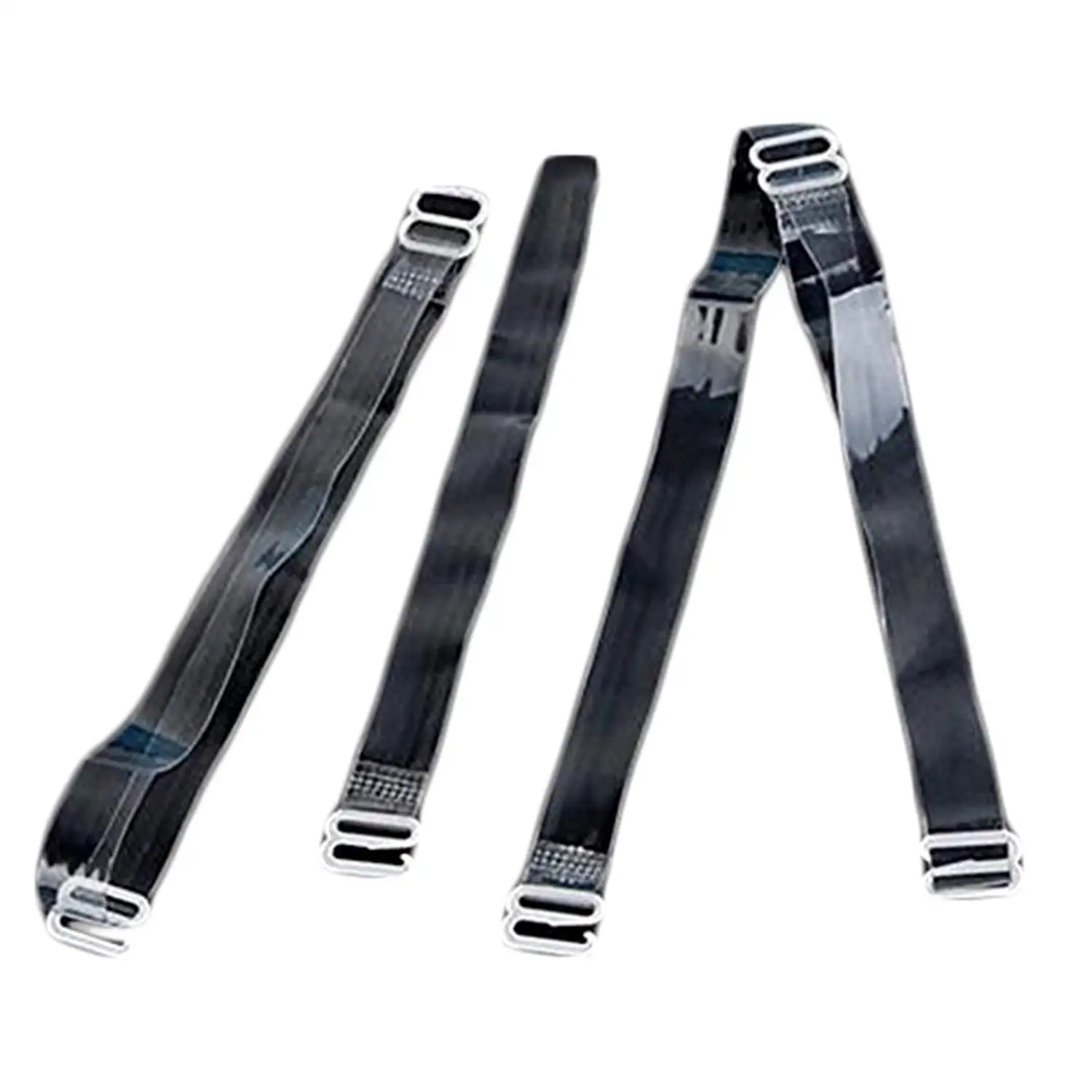 Adjustable Transparent bra Straps Invisible Clear Shoulder Straps Metal Hook Replacement Invisible Removable 2 pairs TMJD-01