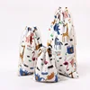 Souvenir parysu azure multicoloured small /middle/ large canvas drawstring bag